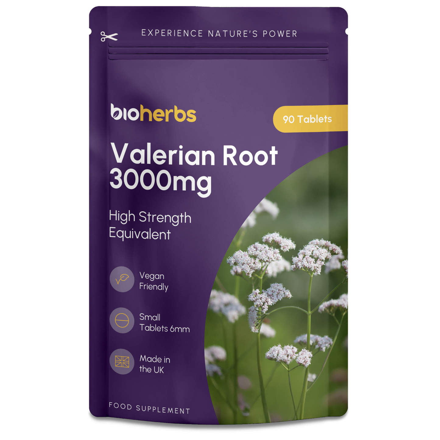 Valerian Root Tablets 3000mg – High Strength | 90 Tablets