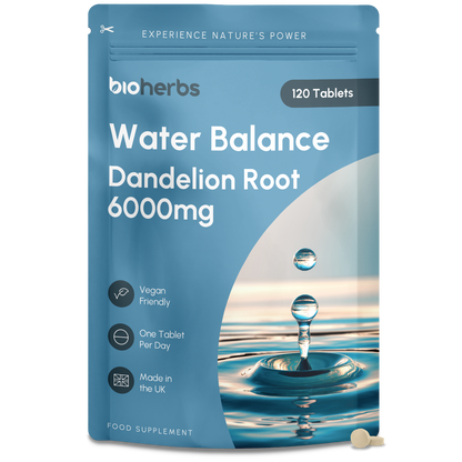 Water Balance Tablets - Dandelion Root 6000mg | 120 One-Per-Day Tablets (4-Month Supply)
