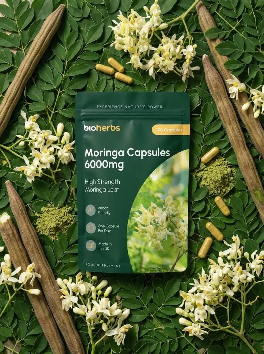 Moringa Capsules 6000mg – High Strength Moringa Leaf | 120 Vegan Capsules