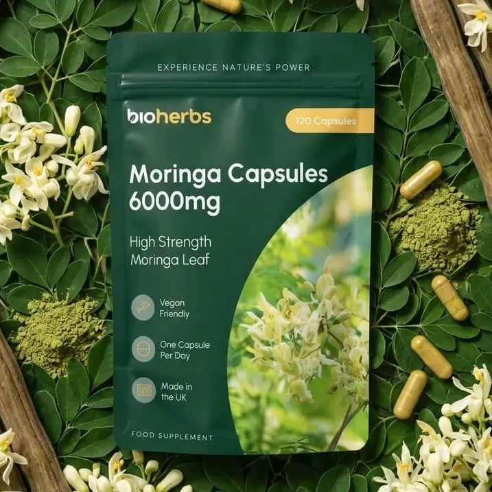 Moringa Capsules 6000mg – High Strength Moringa Leaf | 120 Vegan Capsules