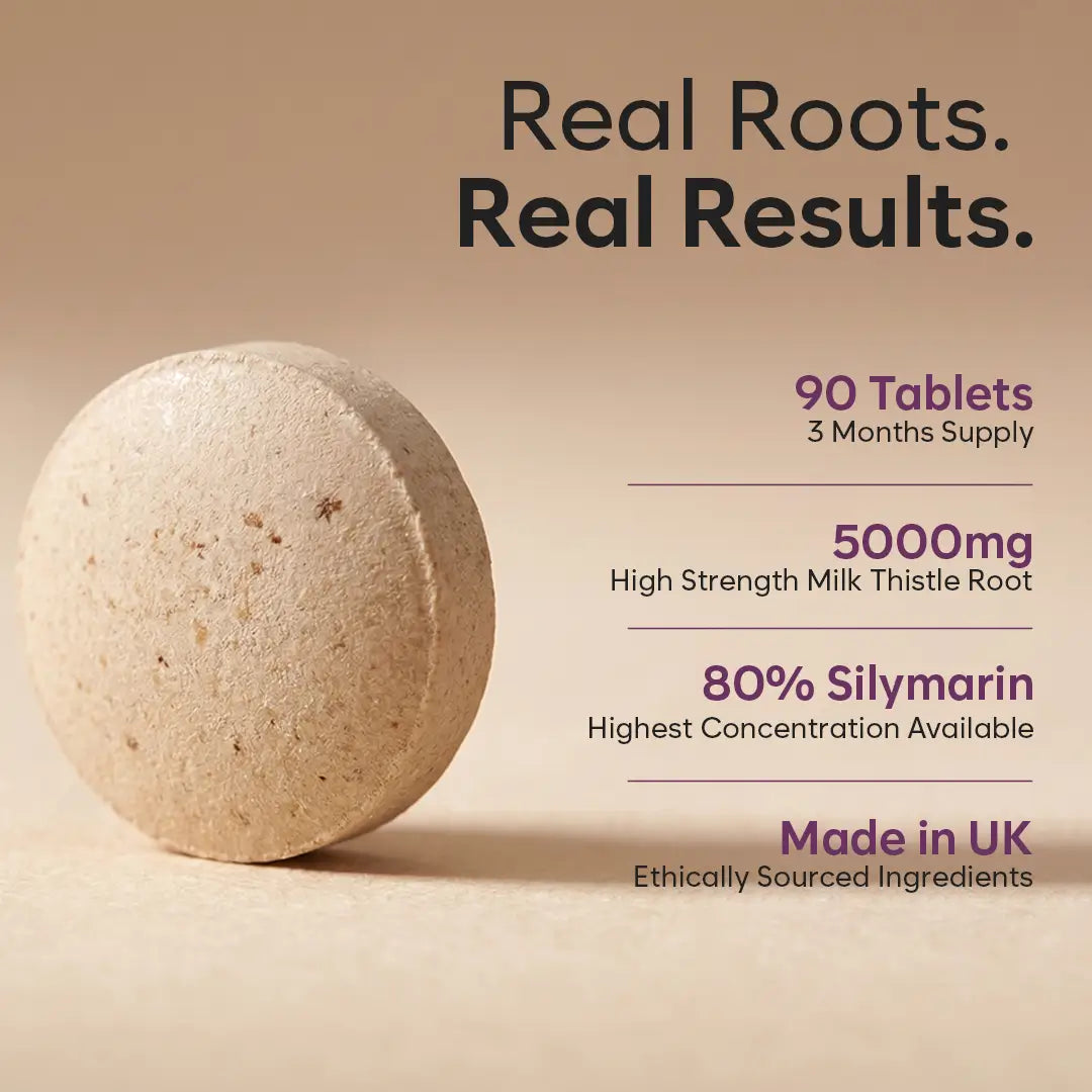Milk Thistle High Strength 5000mg - 80% Silymarin (125mg Extract) | 90 One-Per-Day Milk Thistle Tablets (3-Month Supply)
